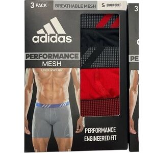 Adidas Performance Mesh Boxer Briefs 3-Pack - Black, Red, Gray